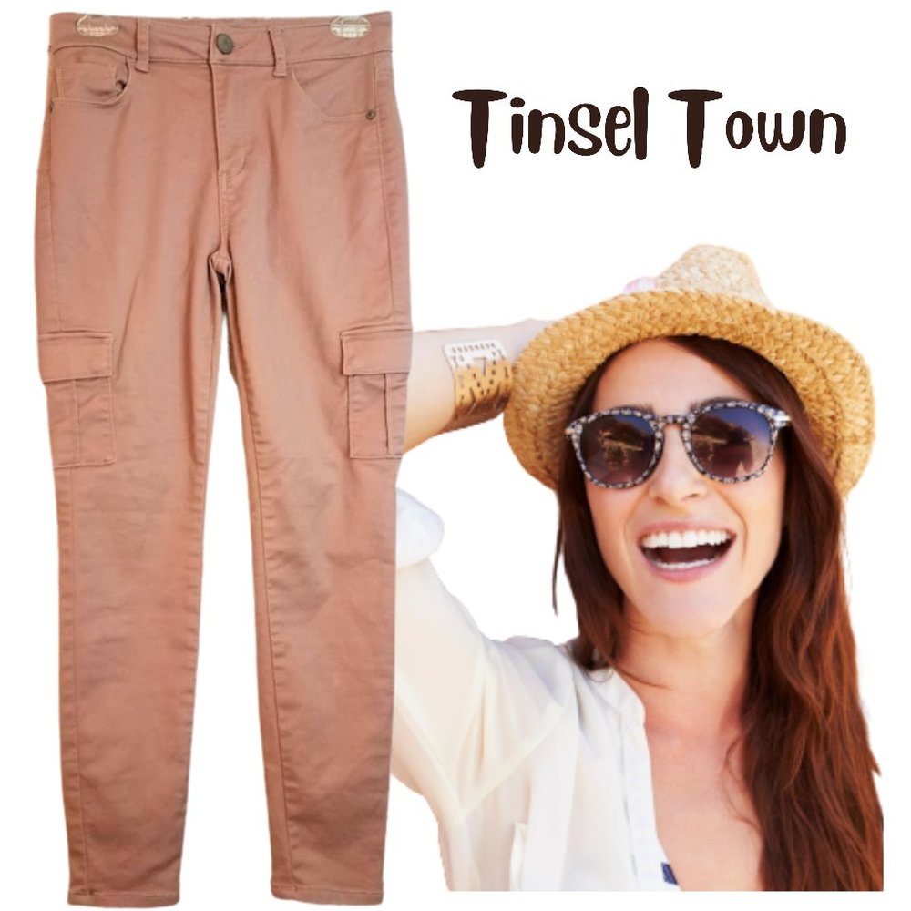 Tinseltown Women's Brown Skinny Pants